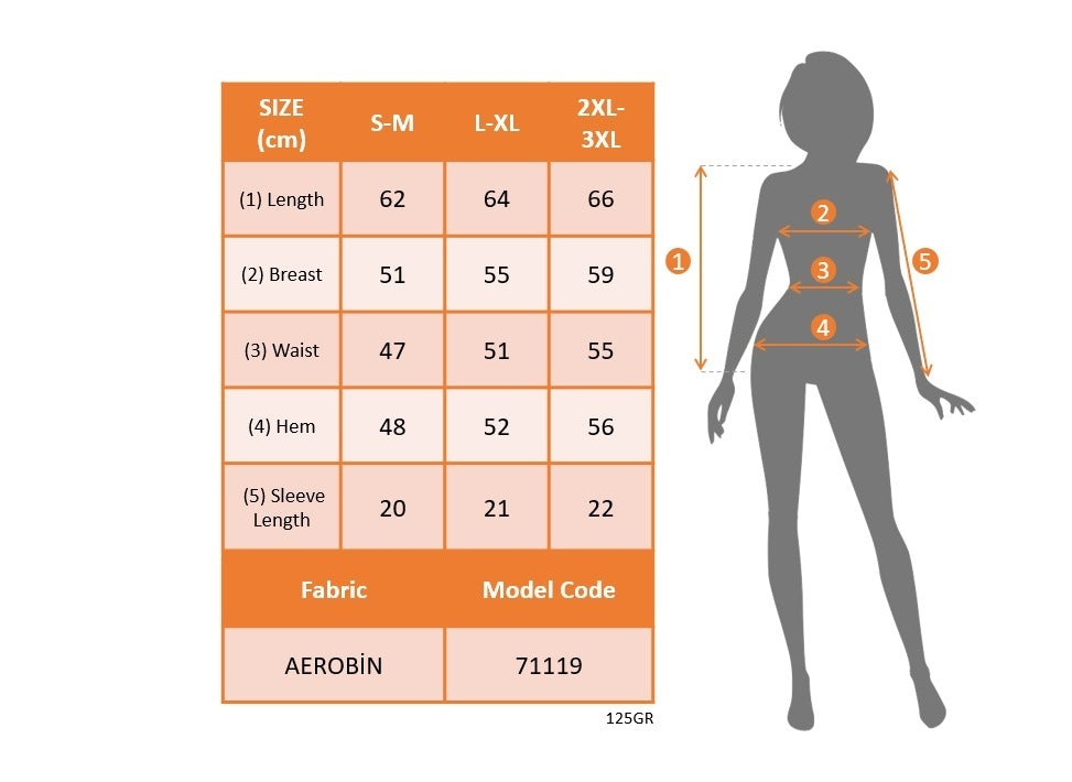 Kadın Kısa Kollu önü Düğmeli V Yaka Aerobin Bluz