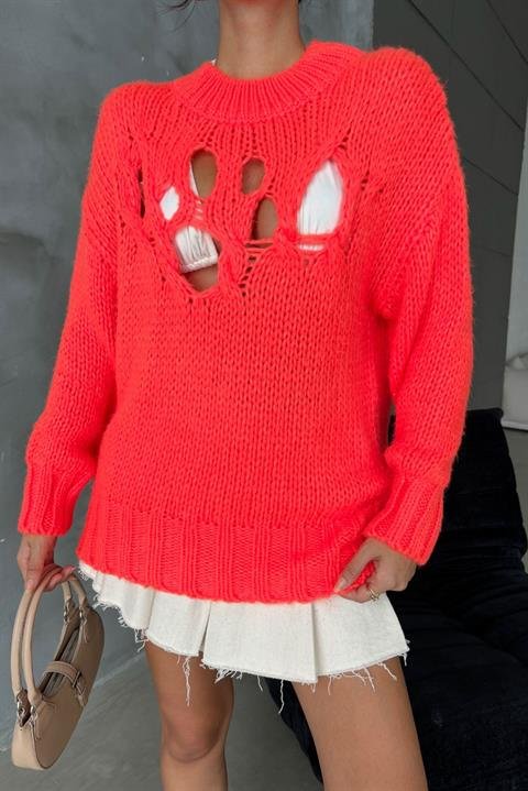 Midred Cut Out Triko Kazak 1200-09