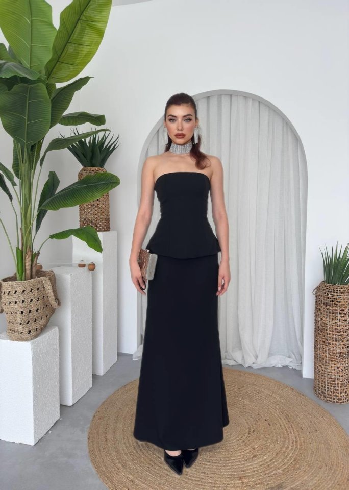 Spas Straplez Elbise