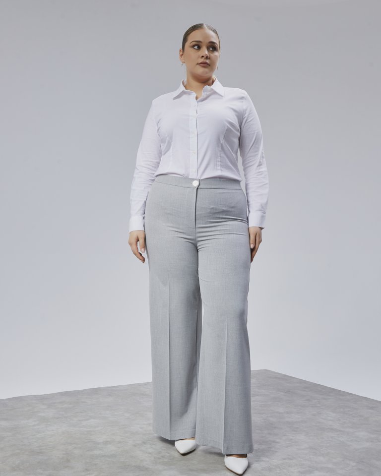 Poly Viscose Full Lycra Beli̇ Lasti̇kli̇ Battal Pantolon