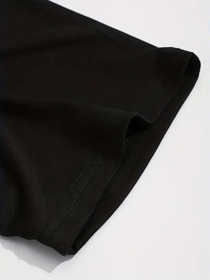 Sporda Günlük Hayata Giyilebilir GYM Baskılı Oversize Bisiklet Yaka Erkek T-shirt - Siyah