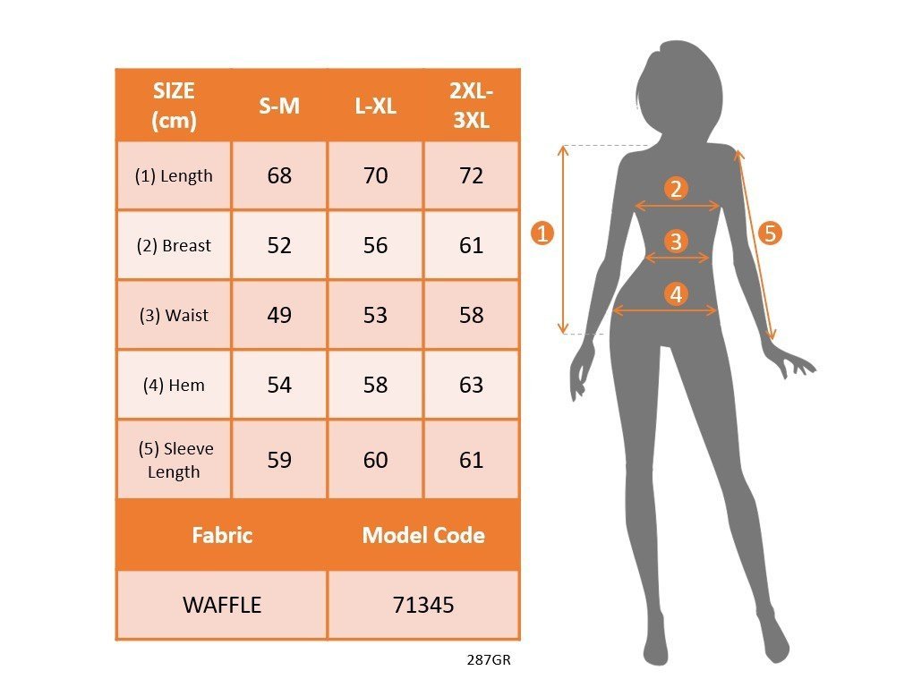 Kadın Uzun Kollu V Yakalı Waffle Bluz