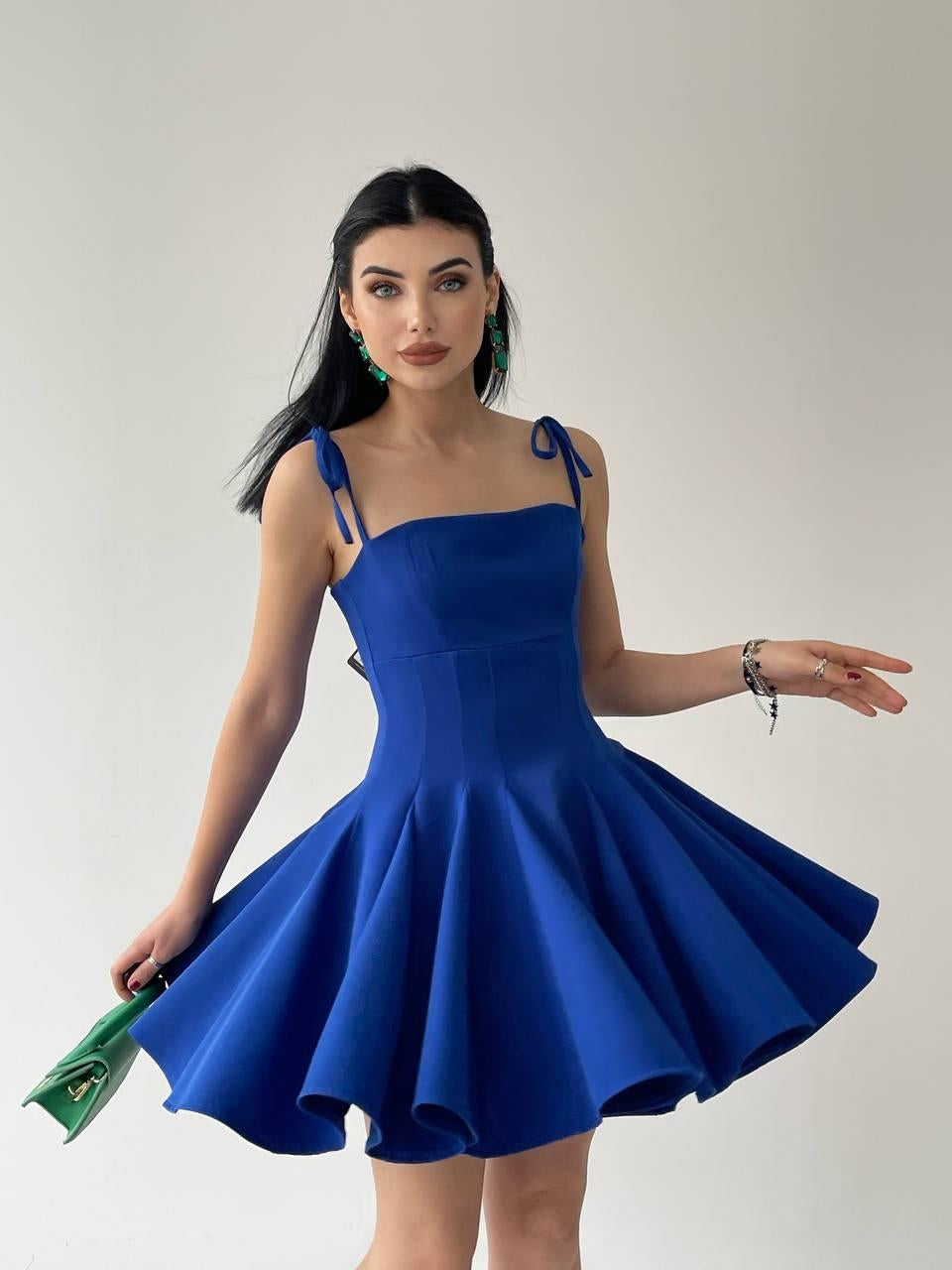 Clara Askılı Mini Elbise