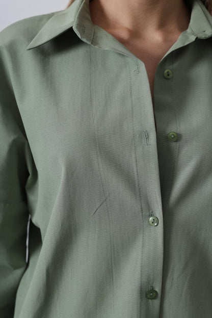 Uzun Kol Gömlek - Haki