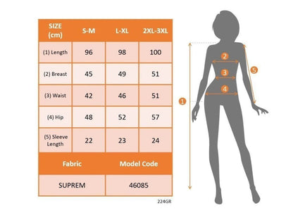 Kadın Kısa Kollu V Yakalı Desenli Süprem Elbise