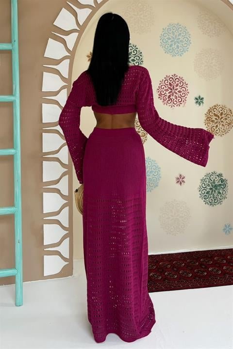 Büstiyer Ve Bolerolu Ajur Üçlü Takım 10087