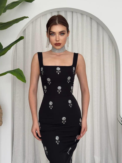 Ners Taş Detaylı Elbise