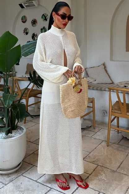 Ajurlu Triko Elbise 2854