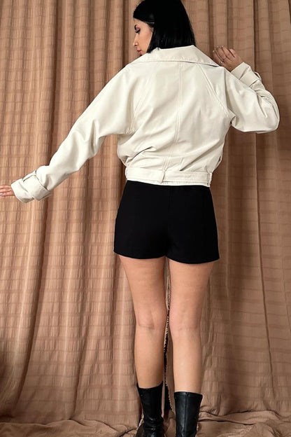 Bej Kemerli Kısa Trech Ceket