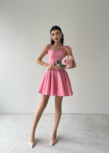 Clara Askılı Mini Elbise