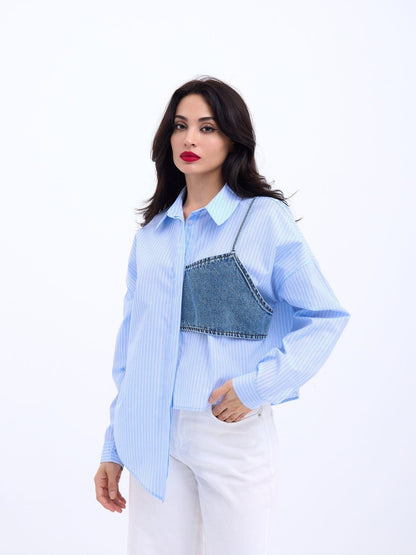 5419 GÖMLEK-SAN DİEGO ÇİZGİLİ