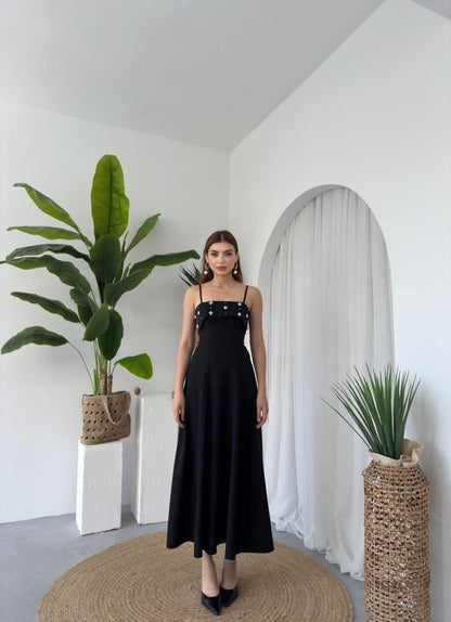 Acco Taş Detaylı Elbise