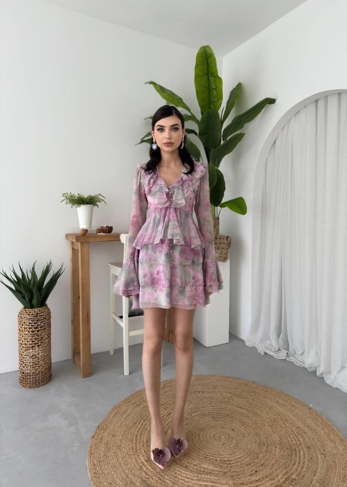 Elose Fırfırlı Elbise