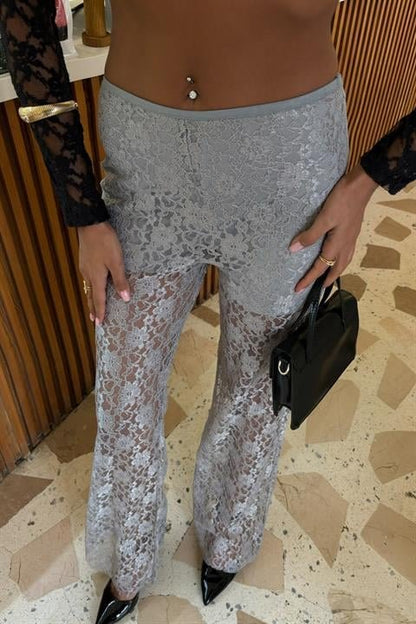 İçi Astarlı Dantel Pantolon 0081