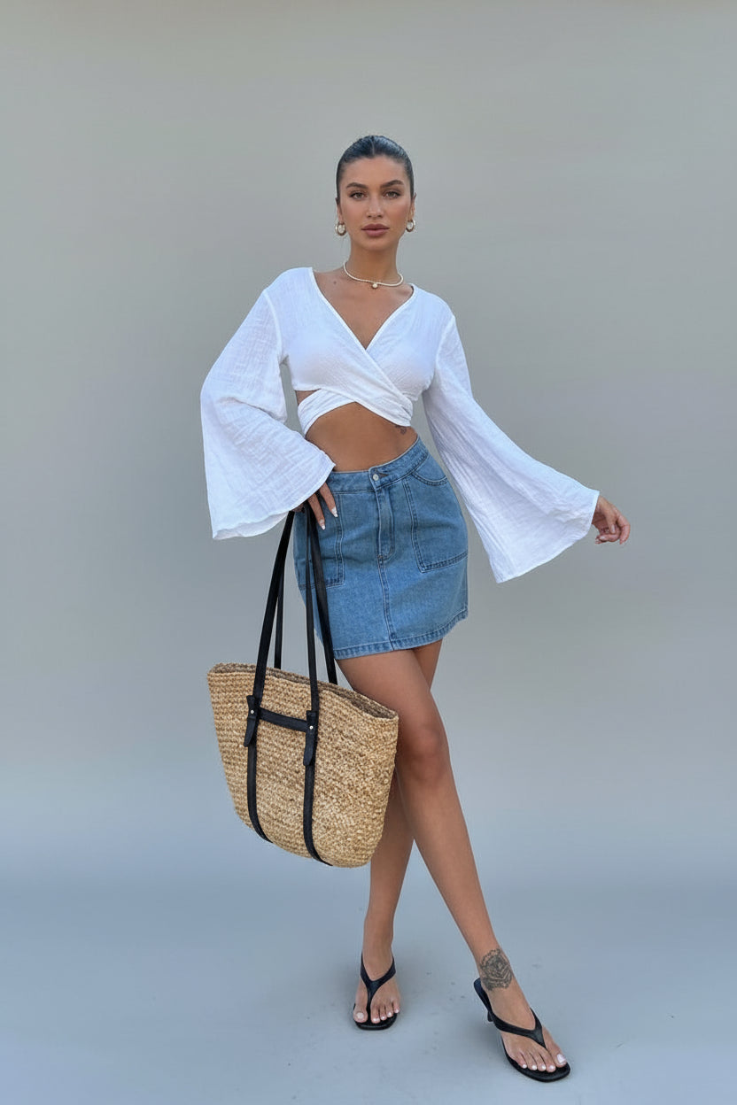 Cecile Denim Mini Etek 4015-17