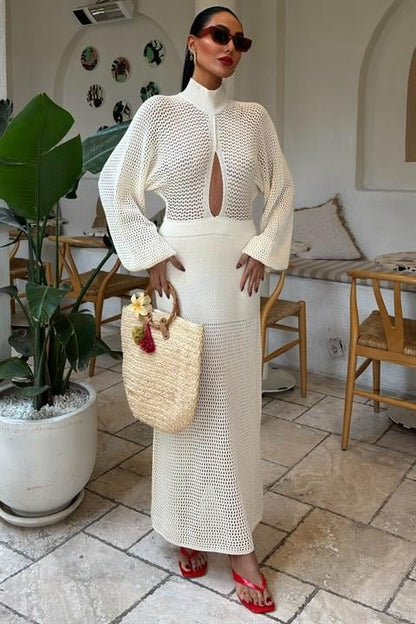 Ajurlu Triko Elbise 2854