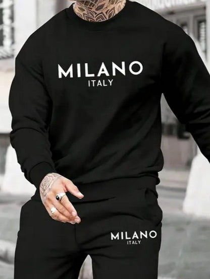 Erkek Uzun Kollu Baskı Detaylı Iki Iplik Takım