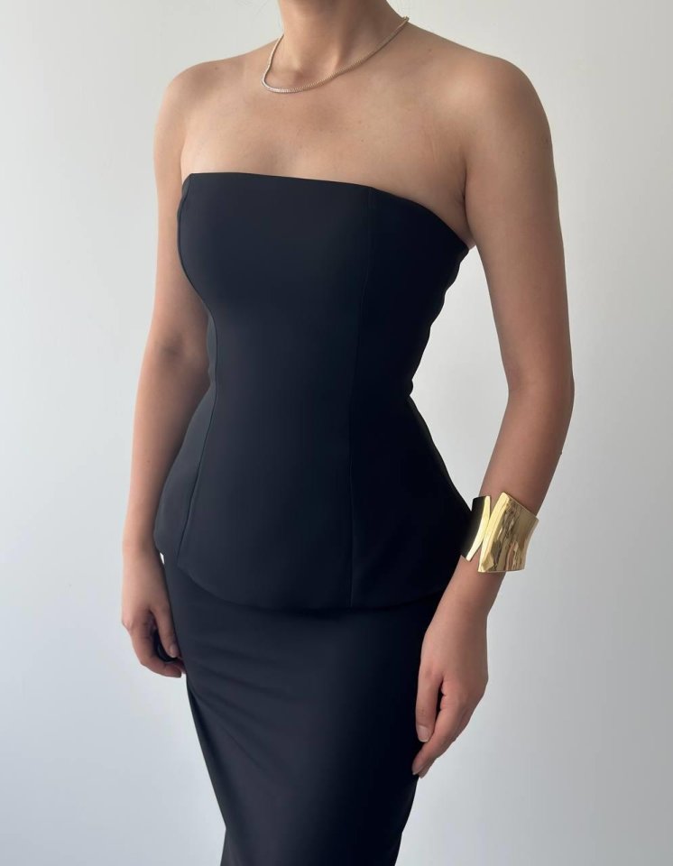 Spas Straplez Elbise