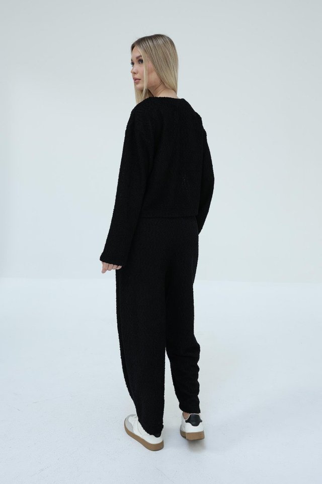 Önden Bağlamalı Takım - Siyah