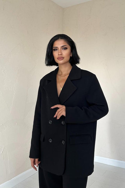 Siyah 3-İplik Comfort Ceket Ve Pantolon Takım