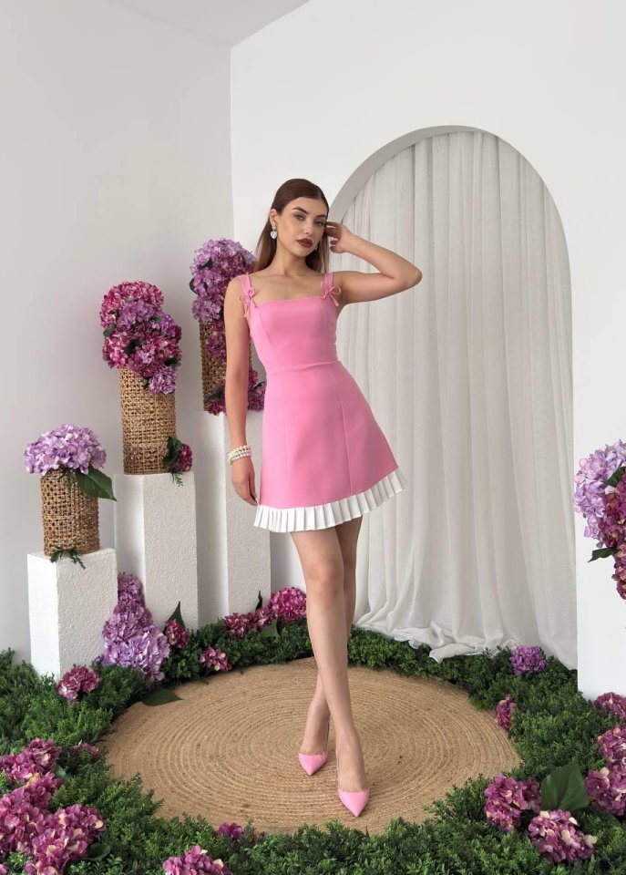 Steel Fiyonk Detay Elbise