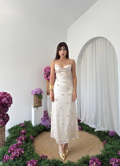 Dora Çiçek Detaylı Elbise