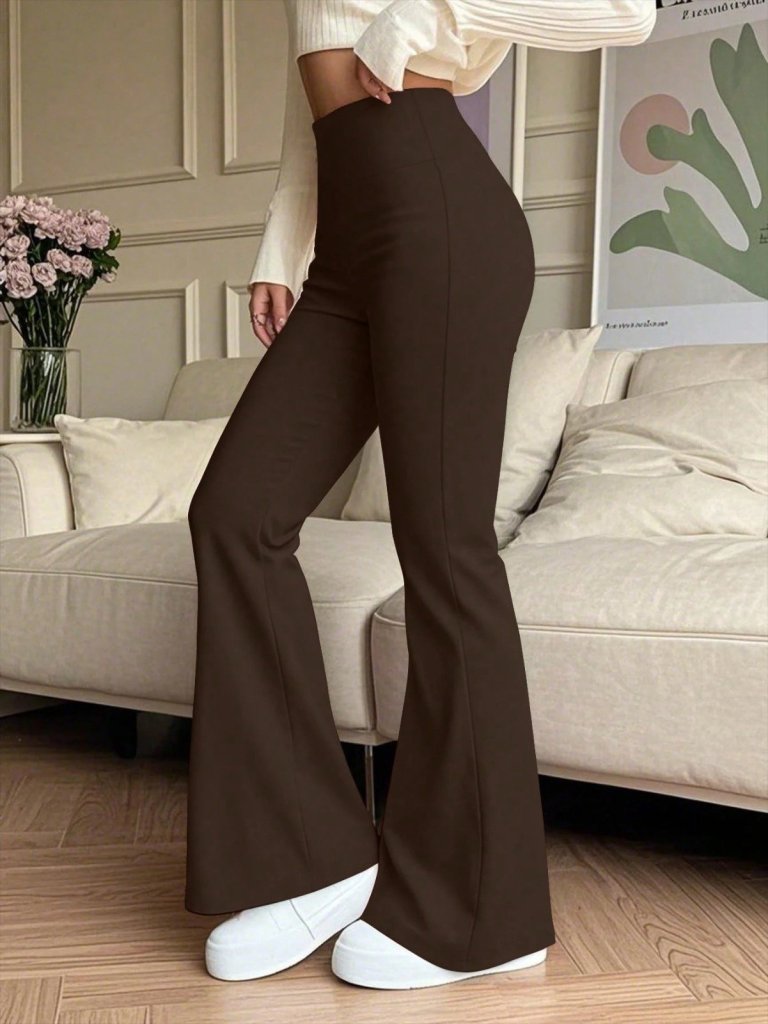 Kadın Yüksek Bel Ispanyol Paçalı Pantolon Tayt