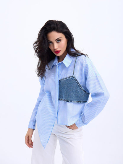 5419 GÖMLEK-SAN DİEGO ÇİZGİLİ