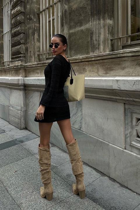 Daisy Kroşe Mini Elbise 2560-01