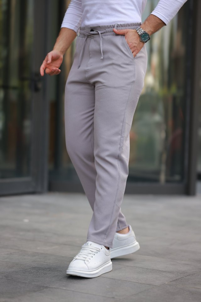 Erkek Beli Bağcıklı Jogger Pantolon