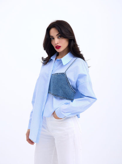 5419 GÖMLEK-SAN DİEGO ÇİZGİLİ