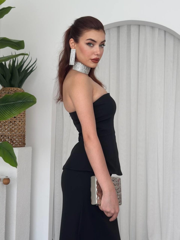 Spas Straplez Elbise