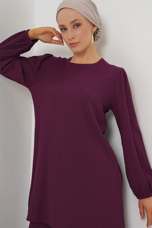 Tunik Pantolon Alt Üst Takım 6663 - Mor