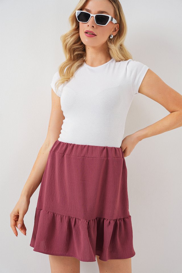 Ayrobin Mini Etek 8054 - Gül Kurusu