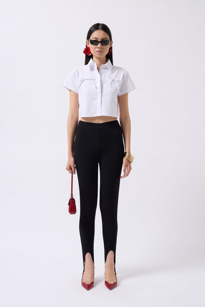 Kurdele Detay Crop Gömlek