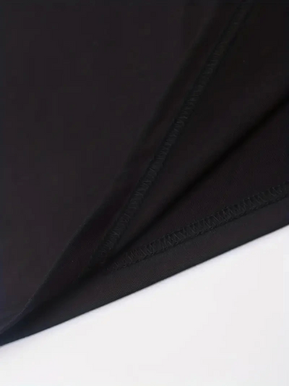 Sporda Günlük Hayata Giyilebilir GYM Baskılı Oversize Bisiklet Yaka Erkek T-shirt - Siyah