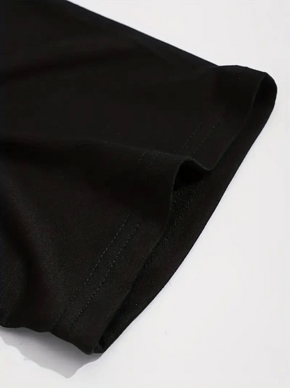 Sporda Günlük Hayata Giyilebilir GYM Baskılı Oversize Bisiklet Yaka Erkek T-shirt - Siyah