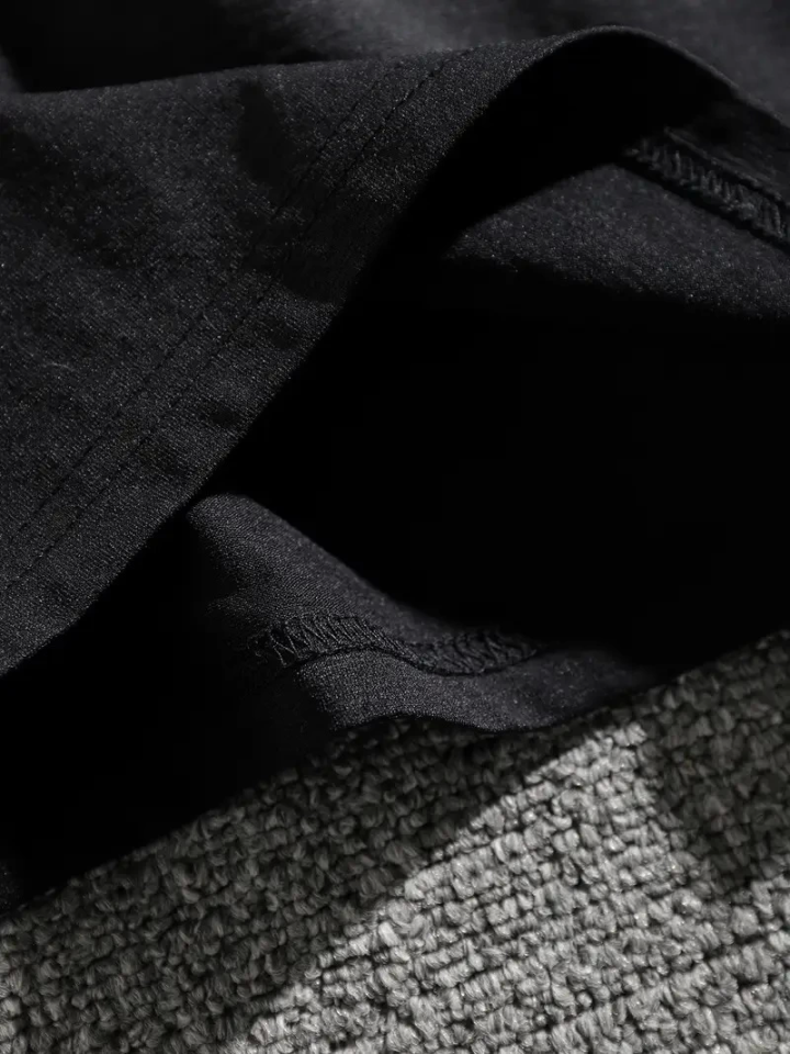 Erkek Dağ Grafikli Tişört, Yaz Için Büyük Beden Rahat T-shirt - Siyah