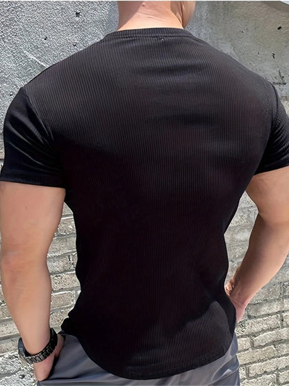 Erkek Kısa Kollu Bisiklet Yaka Burgu Bluz