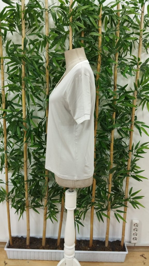 Kadın Kısa Kollu V Yakalı Viskon Bluz