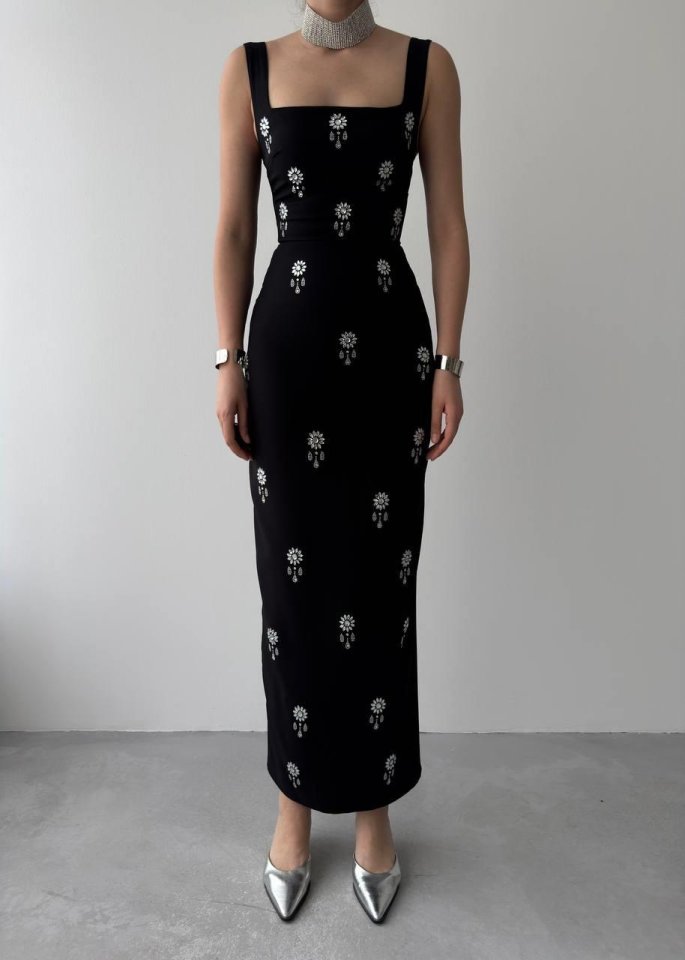 Ners Taş Detaylı Elbise