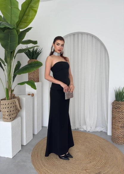 Spas Straplez Elbise