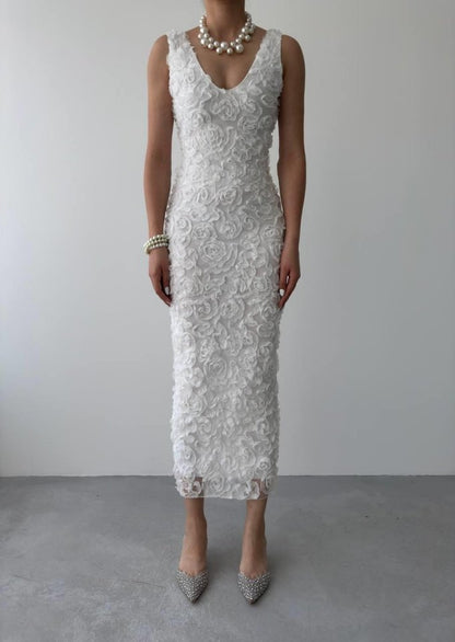 Kren Gül Detaylı Elbise