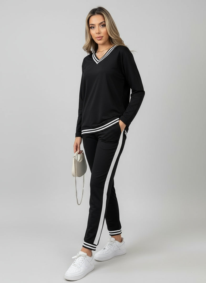 Kadın Yeni Sezon Uzun Kollu Ribana Detay Ikili Takım