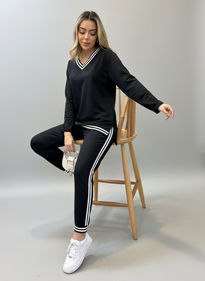 Kadın Yeni Sezon Uzun Kollu Ribana Detay Ikili Takım