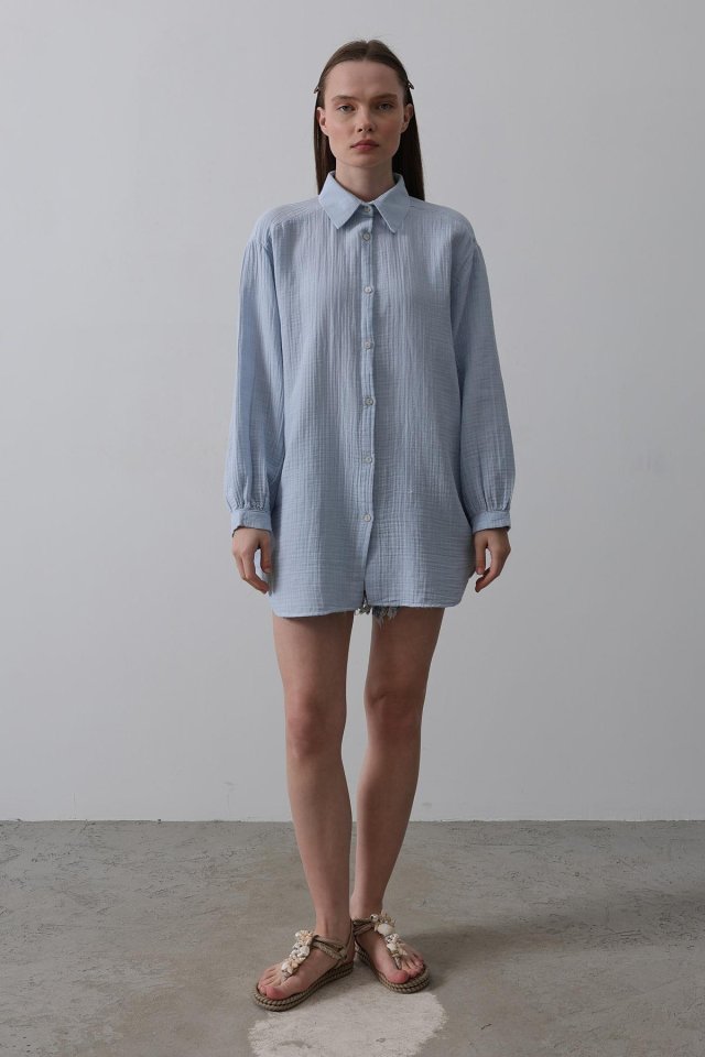 Gömlek - Bebe Mavisi