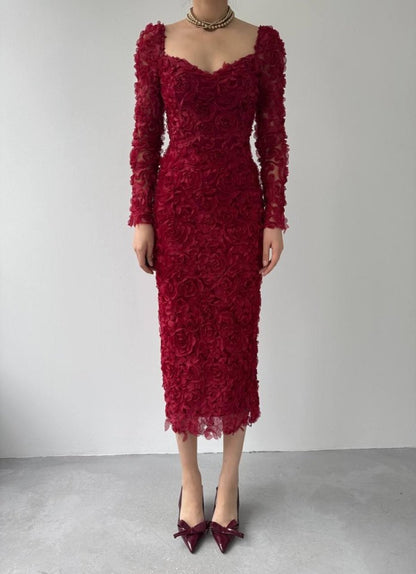 Folers Çiçek Desenli Elbise