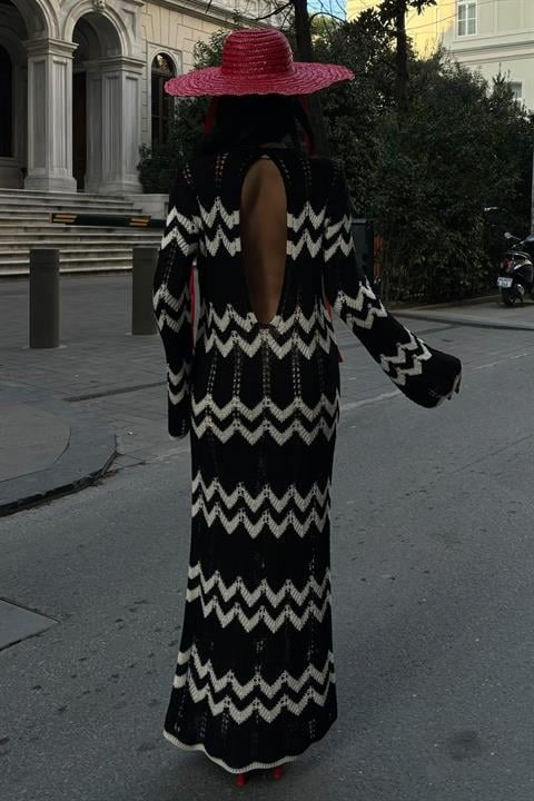 Birit Detaylı Ajurlu Elbise 2839