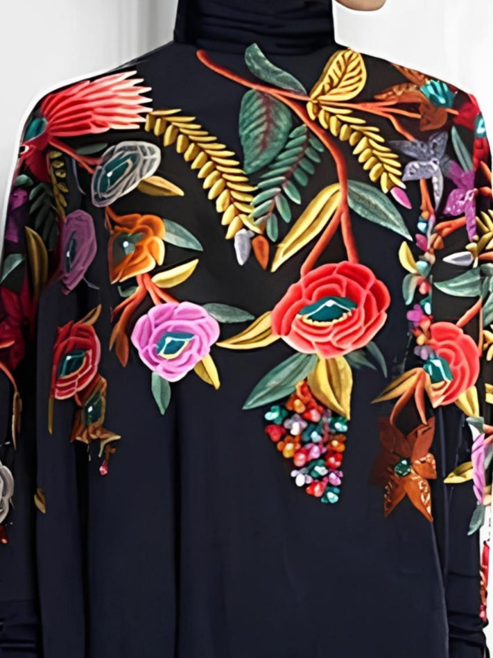 Kadın Uzun Kollu Balıkçı Yaka Asimetrik Kesim Mikro Bluz