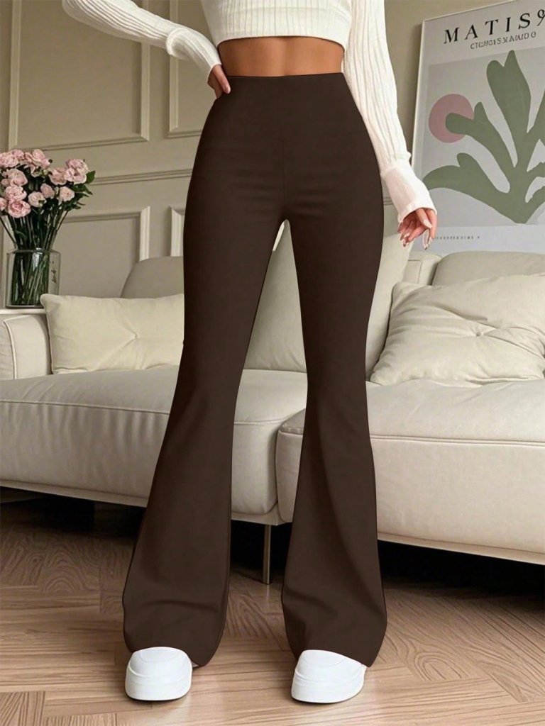 Kadın Yüksek Bel Ispanyol Paçalı Pantolon Tayt